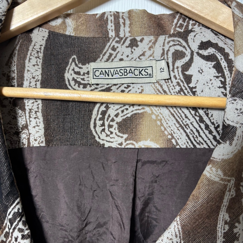 Vintage Canvasbacks Patchwork Blazer Jacket Women… - image 3